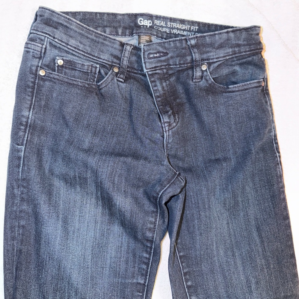Gap Ladies Real Straight Fit Size 0/25 - Picture 2 of 4